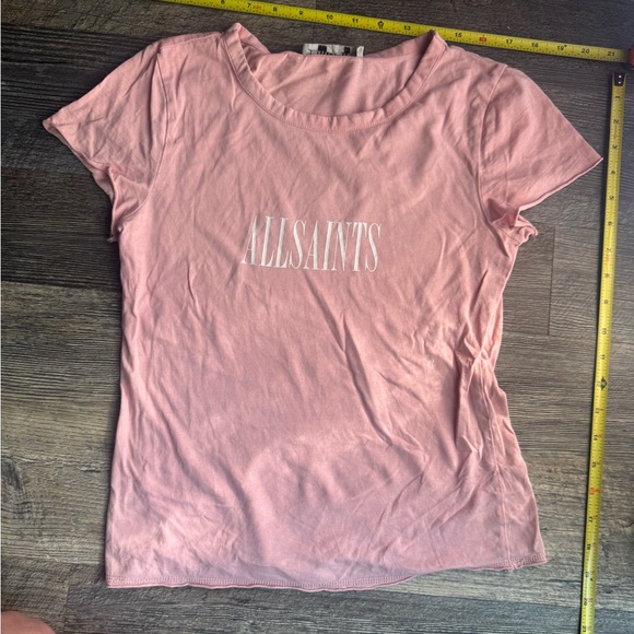 All Saints Tops - All Saints Blush Pink Short Sleeve Tee